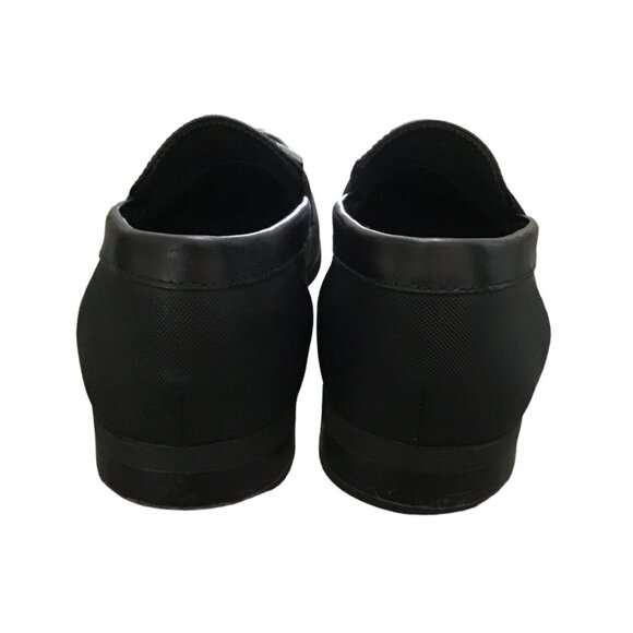 CALVIN KLEIN -BLACK MENS SLIP ON LEATHER UPPER DRESS SHOES SIZE 11